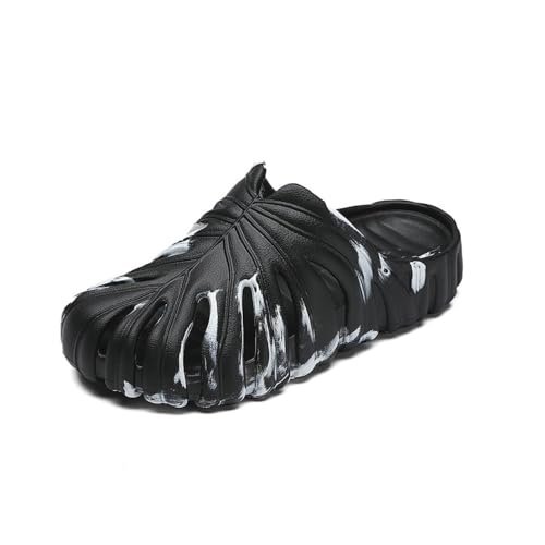 zhongqunli Hausschuhe für Damen, Atmungsaktive Sommer-Hausschuhe for Damen und Herren – bequeme Sandalen mit dicker Sohle und Löchern,für Damen und Herren(Black,37 EU) von zhongqunli
