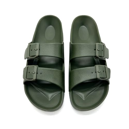zhongqunli Hausschuhe für Damen, VA Leichte Paar-Sandalen – Strand-Hausschuhe mit verstellbarer Schnalle, Größe 47,für Damen und Herren(Green,40 EU) von zhongqunli