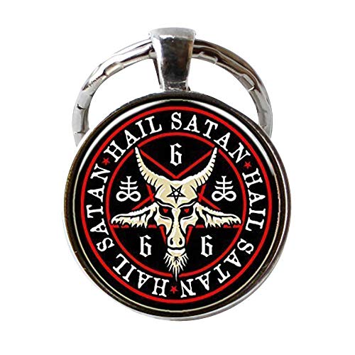 Hail Satan Schlüsselanhänger, Baphomet Schlüsselanhänger, Baphomet Schlüsselanhänger, Baphomet Jewelry von zhouyudong