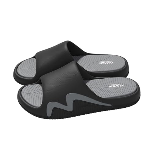 zhuyanbo007 Badezimmer-Hausschuhe Herren Sommer EVA Sandalen Hausschuhe - Dicke Sohle Casual Outdoor Sports Slide für Home Sower, Unisex(Blackgray,44 EU) von zhuyanbo007