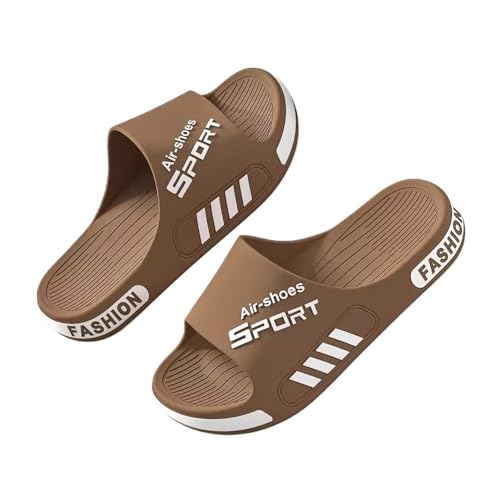 zhuyanbo007 Badezimmer-Hausschuhe Herren Sommer Hausschuhe - Badesandalen Indoor/Outdoor, Große Größen für Home Sower, Unisex(Coffee,3EU) von zhuyanbo007
