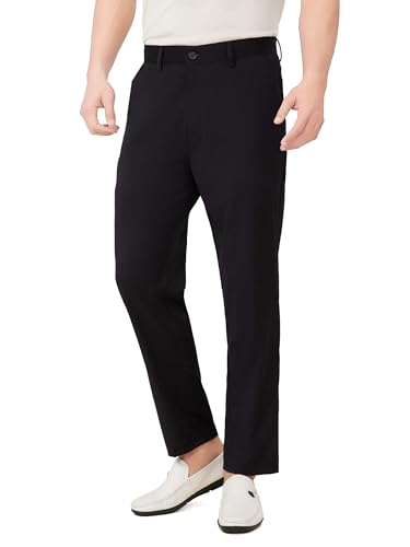 7 8 Hose Herren Sommer knöchelhose Stretch leichte dünne Sommerhose Cropped Anzughose Loose Tapered 8367BK40W28L von ziilay