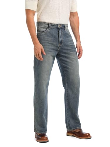 Herren Baggys Relaxed Loose Fit Jeans 80s 90s Vintage Straight Wide Leg Denim Lässiger Skater Stil y2k FGBL29W32L von ziilay