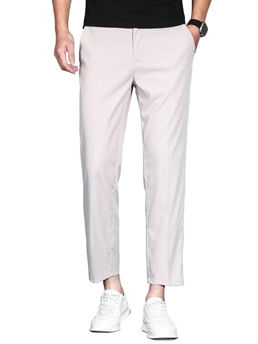 ziilay 7 8 Hose Herren Sommer smart Pants Anzug Optik Stretch leicht modern elegant Business Casual 8293BG32W26L von ziilay
