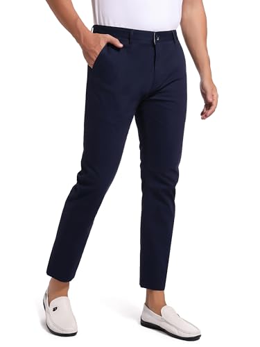 ziilay Chino Hose Herren 7/8 Slim Fit Kurze Leichte Sommerhose Cropped Dünner Leichter Stoff Stretch DBL37W29L von ziilay