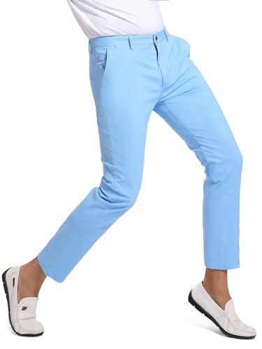 ziilay Chino Hose Herren 7/8 Slim Fit Kurze Leichte Sommerhose Cropped Dünner Leichter Stoff Stretch LBL36W29L von ziilay