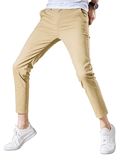 ziilay Smart Chino Hose Herren 7/8 Slim Fit Kurze Leichte Sommerhose Dünner Leichter Stoff von ziilay