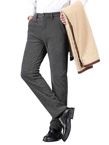 ziilay Cordhose Herren Winter Gefüttert mit Fleece Stretch Kord Anzughose Kordhose Schneehose 8336hDGY29W30L von ziilay