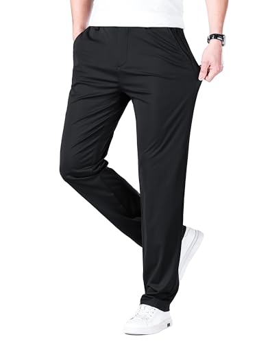 ziilay Golfhose Business Elegante Jogginghose Herren Sommerhose Lang leicht Vier-Wege Stretch 8365bBK34W31L von ziilay