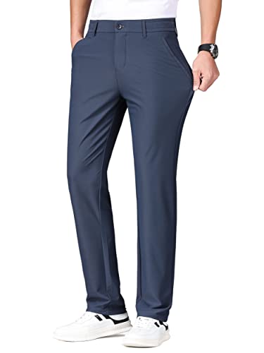 ziilay Golfhose Herren Lang Jogginghose Sporthose Sweathose leichte Sommerhose Outdoor Vier-Wege Stretch, 8299b Dunkelblau, 28W von ziilay