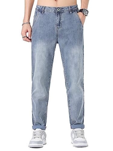 ziilay Lyocell Sommer Jeans für Herren Leicht Stretch Leichte Sommerjeans Dünner Leichter Stoff Lang Slim Fit von ziilay