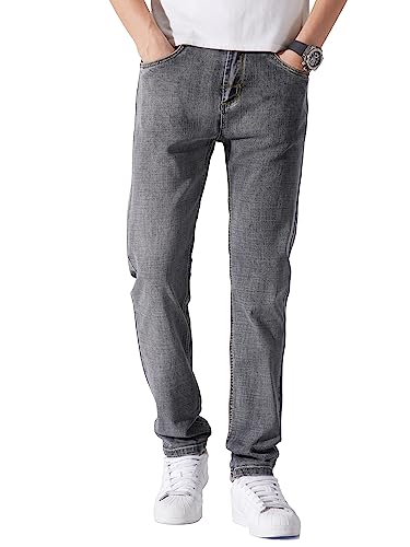 ziilay Sommer Jeans Herren Leicht Stretch Leichte Sommerjeans Dünner Leichter Stoff Lang Slim Fit Straight Leg von ziilay