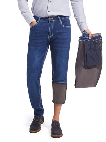 ziilay Stretch Thermojeans Tapered Slim Fit SUPER Soft Fleece Herren Thermohose Winterhose gefütterte Winterjeans 4885H Deepblue 32W/34L von ziilay