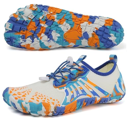 Barfußschuhe Herren Wasserschuhe Damen Barfußschuhe Damen Wasserschuhe Herren Aquaschuhe Damen Strandschuhe Schnell Trocknen Surfschuhe Schwimmschuhe Barfußschuhe für Beach Pool Yoga(Weiß 38EU) von ziitop