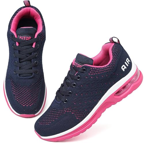 Laufschuhe Damen Turnschuhe Sneaker Damen Sportschuhe mit Luftpolster Sneaker Atmungsaktives Joggingschuhe Leichte rutschfest Straßenlaufschuhe Walkingschuhe Gym Fitness Running Shoes Women von ziitop