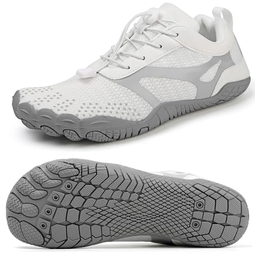 Barfußschuhe Badeschuhe Herren Wasserschuhe Damen Breite Zehenbox Barfussschuhe Traillaufschuhe Slip On Atmungsaktiv Surfschuhe rutschfest Aquaschuhe Zero-Drop Sohlen Outdoor Wander Fitnessschuhe von ziitop