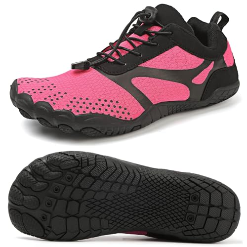 Barfußschuhe Badeschuhe Herren Wasserschuhe Damen Breite Zehenbox Barfussschuhe Traillaufschuhe Slip On Atmungsaktiv Surfschuhe rutschfest Aquaschuhe Zero-Drop Sohlen Outdoor Wander Fitnessschuhe von ziitop