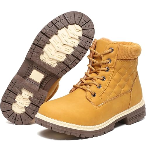 ziitop Winterschuhe Damen Schneestiefel Damen Kurzschaft Stiefel Wasserdicht Warm Gefüttert Winterstiefel Bequem rutschfeste Winterstiefel Outdoor Schuhe (Braun 41EU) von ziitop