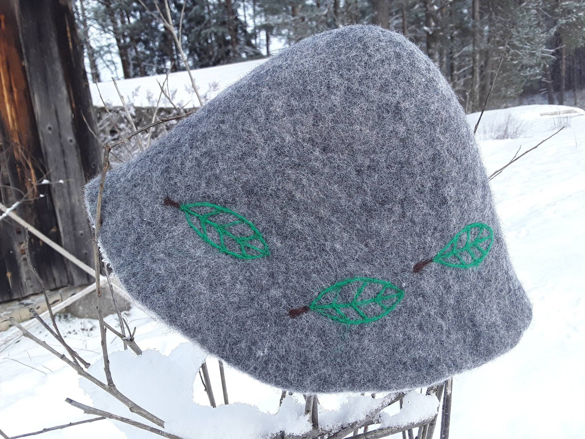 Herren Sauna-Hut. Handgefertigter Hut Aus Wolle. Gefilzte Kappe von zinafelt