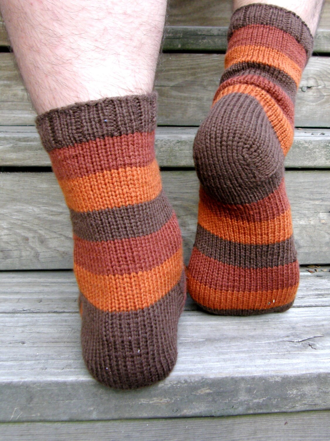 Waschbare Gestreifte Herrenwollsocken Waschbare Gestreifte Herrenwollsocken von zirochka