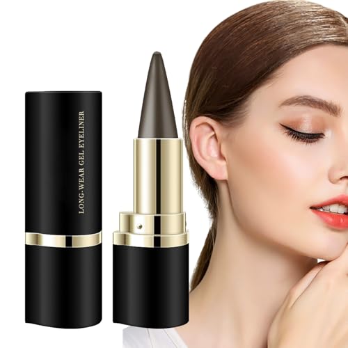 zjhukfmc Gel Eyeliner Dunkel | Wasserdichter Gel Pen Augenliner | Verschmierungssicherer Makeup Stift Für Abend Hochzeit Outdoor Party Arbeit Alltag Zuhause Event Reisen von zjhukfmc