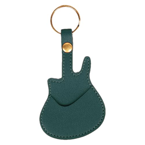 zjhukfmc Guitar Pick -Halter Keychains, Guitar Pick Holder Case | Guitar Pick Halter Case Tasche | Tragbarer Plectrum Organizer Ledertasche für Musiker, Musikspieler von zjhukfmc