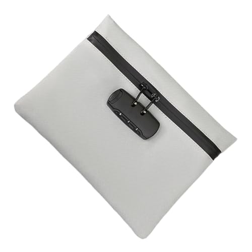 zjhukfmc Pochette Résistante au Vol Portable Imperméable de Rangement,24,5x16cm Sacs Verrouillables Pour Effets Personnels,Sac Sécurisé Pour Effets Personnels,Pour Dortoir Maison École Bureau von zjhukfmc