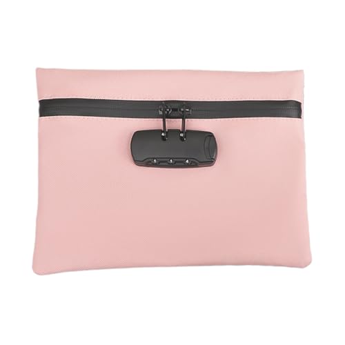 zjhukfmc Pochette Résistante au Vol Portable Imperméable de Rangement,24,5x16cm Sacs Verrouillables Pour Effets Personnels,Sac Sécurisé Pour Effets Personnels,Pour Dortoir Maison École Bureau von zjhukfmc