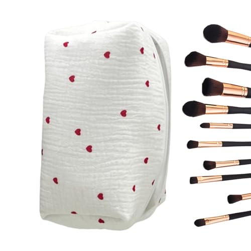 zjhukfmc Stickerei Schminktaschen für Damen | Reise Make-up Organizer,Stylische Kosmetiktasche Für Unterwegs Tragbare Toilettenorganizer von zjhukfmc