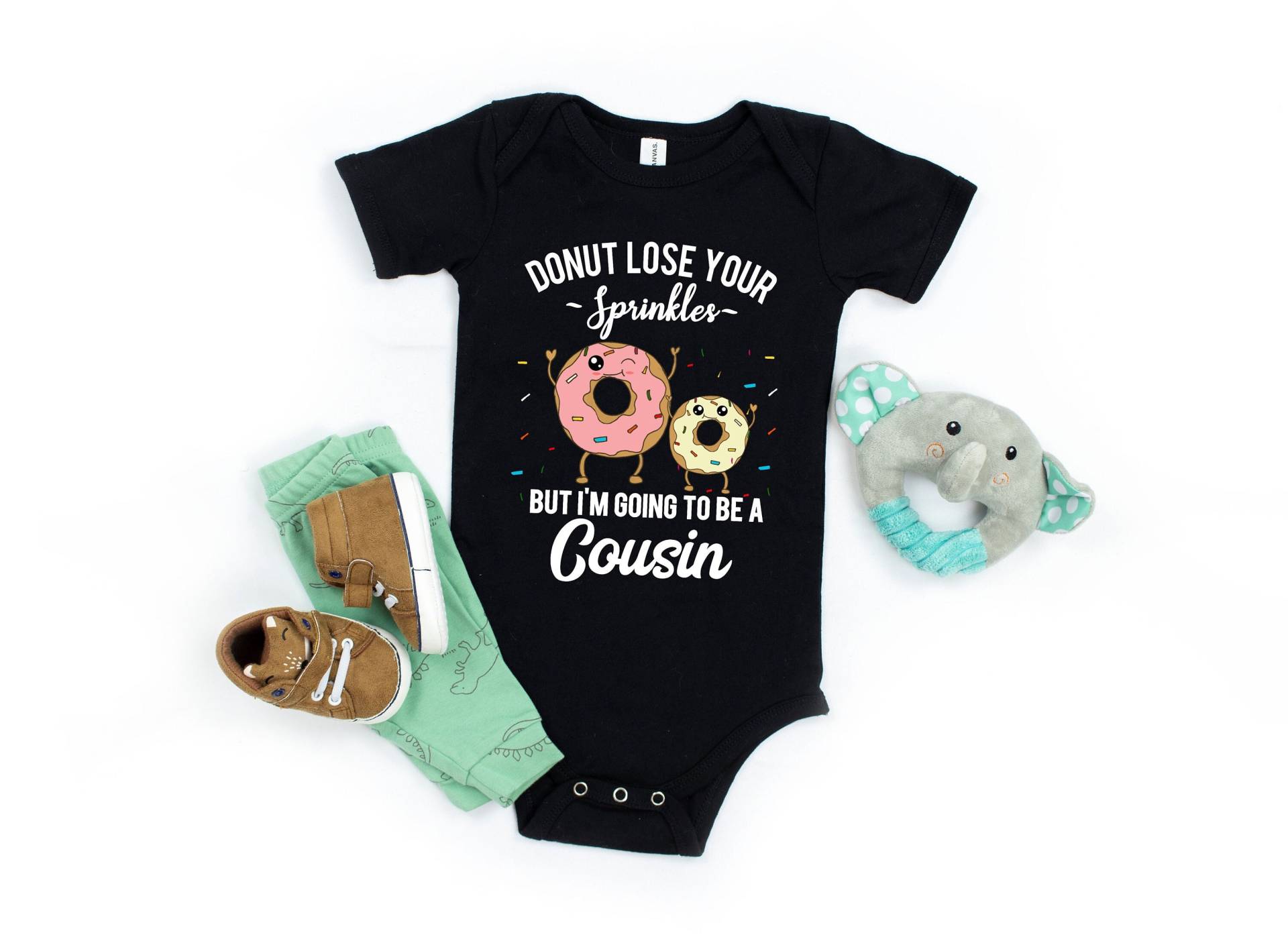 Ich Werde Ein Cousin Baby Body - Schwangerschaft Offenbaren Shirt Donut Lose Your Sprinkles Lustige Ankündigung Outfit von zjthreads