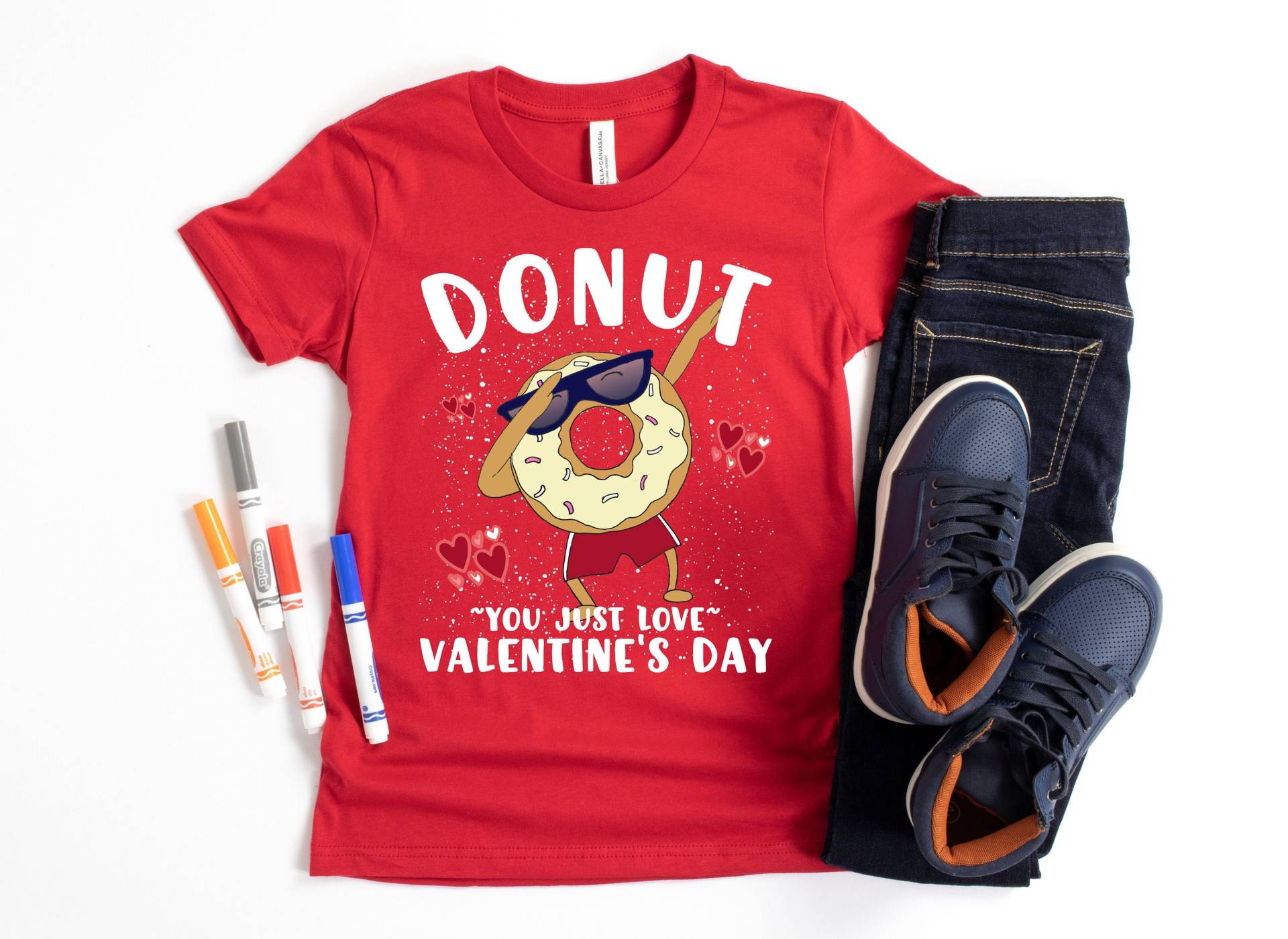 Valentinstag Shirt - Lustiges Jungen 2022 T-Shirt Donut Liebe Zitat Kleinkind, Jungen, Mädchen & Kinder Tshirt Outfit von zjthreads