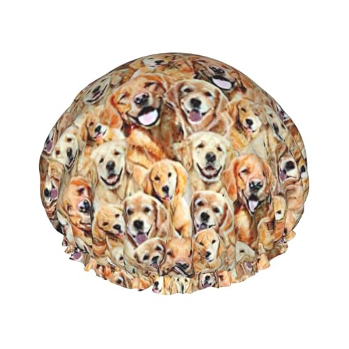Labrador Retriever Hunde-Duschhaube für Damen, wiederverwendbar, wasserdicht, doppellagig, bequem von zkyfll