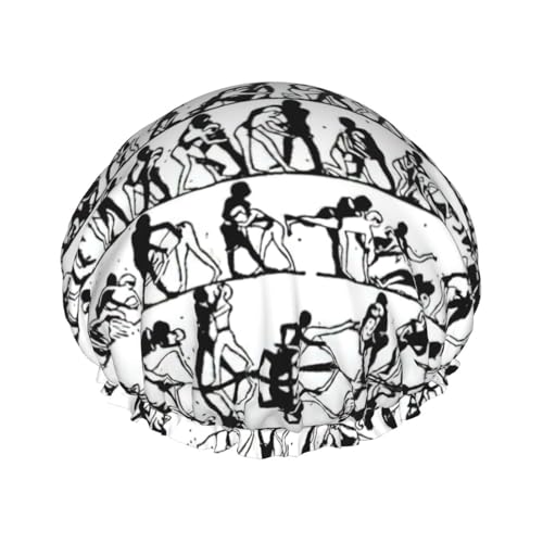 Wrestlers Duschhaube für Damen, wiederverwendbar, wasserdicht, doppellagig, bequem von zkyfll