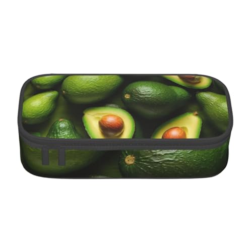 Zkyfll Federmäppchen mit Avocado-Muster, großes Fassungsvermögen, Organizer, tragbare Tasche, Make-up-Tasche, Kosmetiktasche von zkyfll