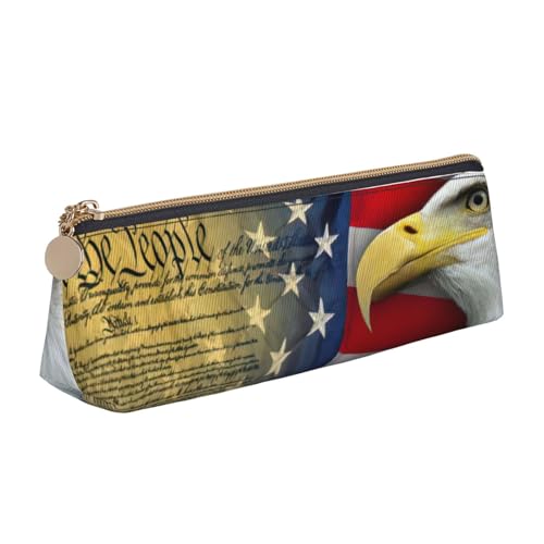 zkyfll Federmäppchen, Motiv: Amerikanischer Adler, Leder, Federmäppchen, Schreibwaren, Organizer, Make-up-Tasche zkyfll Federmäppchen, Motiv: Amerikanischer Adler, Leder, Federmäppchen, Schreibwaren, Organizer, Make-up-Tasche von zkyfll