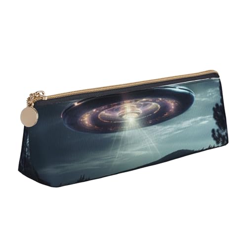 zkyfll Federmäppchen, Motiv: UFO bei Nacht, personalisierbar, Leder, Federmäppchen, Schreibwaren, Organizer, Make-up-Tasche zkyfll Federmäppchen, Motiv: UFO bei Nacht, personalisierbar, Leder, Federmäppchen, Schreibwaren, Organizer, Make-up-Tasche von zkyfll