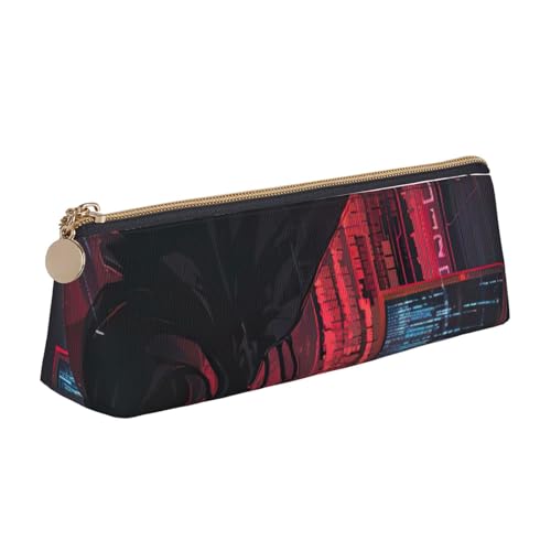 zkyfll Federmäppchen aus Leder, Motiv: Hacker-Attack-Druck, personalisierbar, Schreibwaren-Organizer, Make-up-Tasche zkyfll Federmäppchen aus Leder, Motiv: Hacker-Attack-Druck, personalisierbar, Schreibwaren-Organizer, Make-up-Tasche von zkyfll