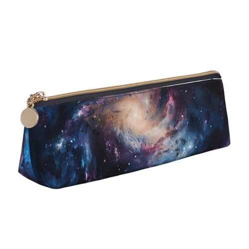zkyfll Federmäppchen aus Leder mit Galaxy-Druck, Schreibwaren-Organizer, Make-up-Tasche von zkyfll