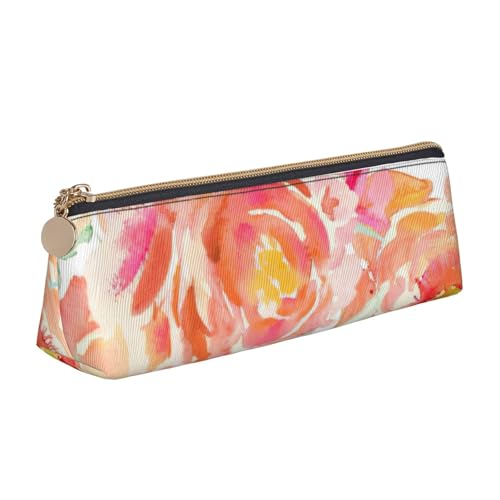 zkyfll Federmäppchen aus Leder mit Pfingstrosen-Motiv, personalisierbar, Stifteetui, Schreibwaren, Organizer, Make-up-Tasche zkyfll Federmäppchen aus Leder mit Pfingstrosen-Motiv, personalisierbar, Stifteetui, Schreibwaren, Organizer, Make-up-Tasche von zkyfll