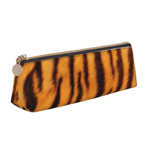zkyfll Federmäppchen aus Leder mit Tigerstreifen, für Stifte, Schreibwaren, Make-up-Tasche von zkyfll