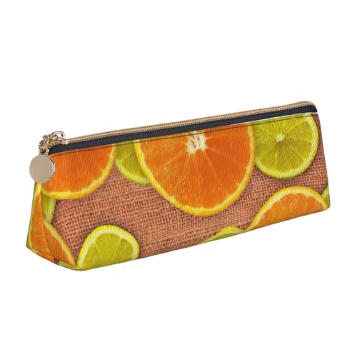 zkyfll Federmäppchen aus Leder mit Zitronen- und Orangen-Druck, personalisierbar, Federmäppchen, Schreibwaren, Organizer, Make-up-Tasche zkyfll Federmäppchen aus Leder mit Zitronen- und Orangen-Druck, personalisierbar, Federmäppchen, Schreibwaren, Organizer, Make-up-Tasche von zkyfll