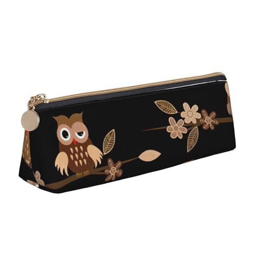 zkyfll Federmäppchen aus Leder mit niedlichem Cartoon-Eulen-Motiv, personalisierbar, für Schreibwaren, Organizer, Make-up-Tasche zkyfll Federmäppchen aus Leder mit niedlichem Cartoon-Eulen-Motiv, personalisierbar, für Schreibwaren, Organizer, Make-up-Tasche von zkyfll
