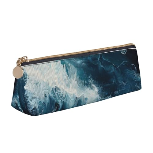 zkyfll Federmäppchen mit Aufdruck "Within the Tides", personalisierbar, Leder-Federmäppchen, Schreibwaren, Organizer, Make-up-Tasche von zkyfll