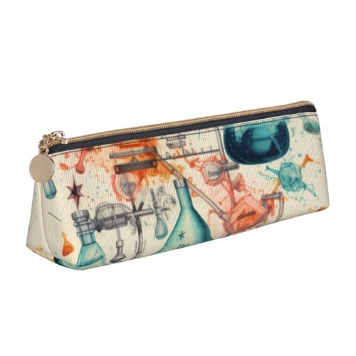 zkyfll Federmäppchen mit Chemie-Druck, personalisierbar, Leder-Federmäppchen, Schreibwaren-Organizer, Make-up-Tasche zkyfll Federmäppchen mit Chemie-Druck, personalisierbar, Leder-Federmäppchen, Schreibwaren-Organizer, Make-up-Tasche von zkyfll