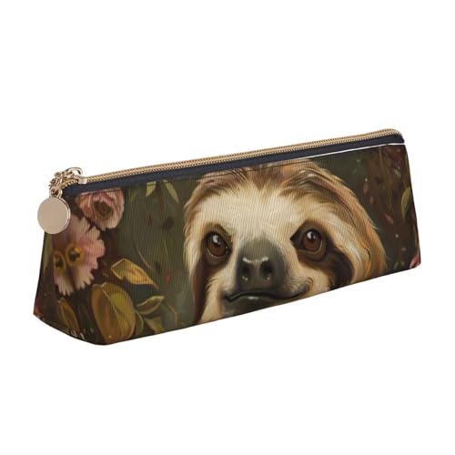 zkyfll Federmäppchen mit niedlichem Faultier-Aufdruck, Leder, Federmäppchen, Schreibwaren, Organizer, Make-up-Tasche zkyfll Federmäppchen mit niedlichem Faultier-Aufdruck, Leder, Federmäppchen, Schreibwaren, Organizer, Make-up-Tasche von zkyfll