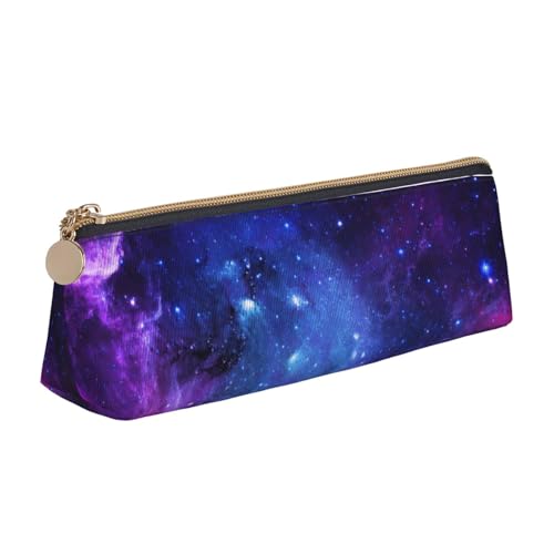 zkyfll Galaxy Leder-Federmäppchen, Schreibwaren-Organizer, Make-up-Tasche von zkyfll
