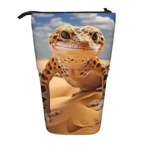 zkyfll Leopard Sand Gecko Vertikal Federtasche Teleskop Halter Niedliche Federmappe Stifteetui Organizer zkyfll Leopard Sand Gecko Vertikal Federtasche Teleskop Halter Niedliche Federmappe Stifteetui Organizer von zkyfll