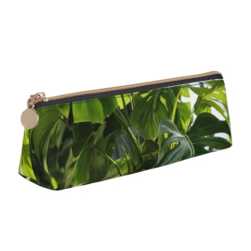 zkyfll Monstera Deliciosa Federmäppchen aus Leder mit Bananenpalmenaufdruck, personalisierbar, Schreibwaren-Organizer, Make-up-Tasche zkyfll Monstera Deliciosa Federmäppchen aus Leder mit Bananenpalmenaufdruck, personalisierbar, Schreibwaren-Organizer, Make-up-Tasche von zkyfll