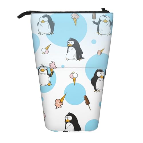 zkyfll Niedliches vertikales Pinguin-Druck-Federmäppchen, Teleskop-Halter, niedliches Federmäppchen, Bleistift-Organizer zkyfll Niedliches vertikales Pinguin-Druck-Federmäppchen, Teleskop-Halter, niedliches Federmäppchen, Bleistift-Organizer von zkyfll