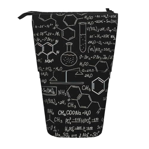 zkyfll Vertikale Chemie-Wissenschaft Abstrakte Illustration 3D Druck Teleskop Federmappe, Niedliches Federmäppchen, Stifteetui Organizer von zkyfll